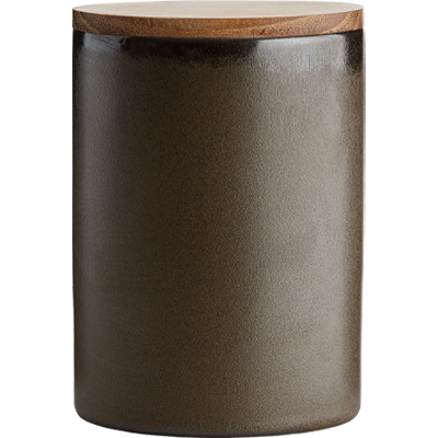 Aida Raw Opbevaringskrukke Med Låg Metallic Brown H15 Cm Ø10 Cm Aida Raw Opbevaringskrukke Med Låg Metallic Brown H15 Cm Ø10 Cm