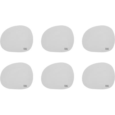 Aida Raw Silikone Coasters Glasbrikker 6-Pak - Lysegrå Aida Raw Silikone Coasters Glasbrikker 6-Pak - Lysegrå