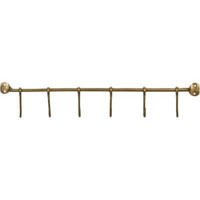 House Doctor Hooks Knagerække Med 6 Kroge, L60,5 Cm, Jern Med Messingfinish House Doctor Hooks Knagerække Med 6 Kroge, L60,5 Cm, Jern Med Messingfinish