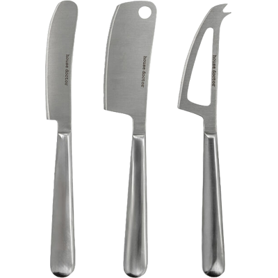 House Doctor Cheese Osteknive Sæt Med 3 Dele, Sølv House Doctor Cheese Osteknive Sæt Med 3 Dele, Sølv