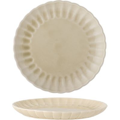 Bloomingville Latina Tallerken 20 Cm, Natur/beige Stentøj Bloomingville Latina Tallerken 20 Cm, Natur/beige Stentøj