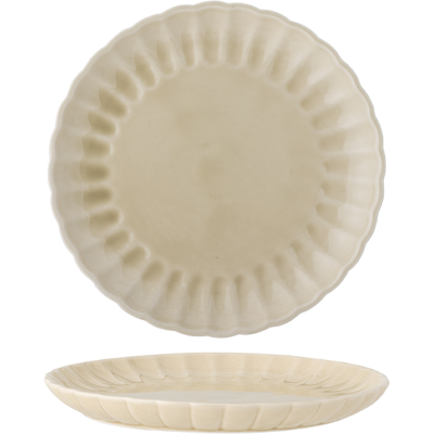 Bloomingville Latina Tallerken 27 Cm, Natur/beige Stentøj Bloomingville Latina Tallerken 27 Cm, Natur/beige Stentøj