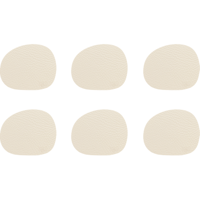 Aida Raw Buffalo Coasters Glasbrikker 6-Pak - Warm Nude Aida Raw Buffalo Coasters Glasbrikker 6-Pak - Warm Nude