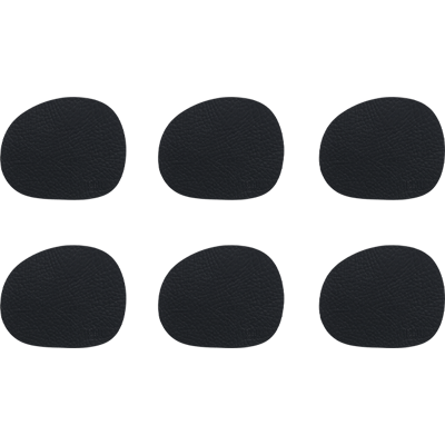 Aida Raw Buffalo Coasters Glasbrikker 6-Pak - Sort Aida Raw Buffalo Coasters Glasbrikker 6-Pak - Sort