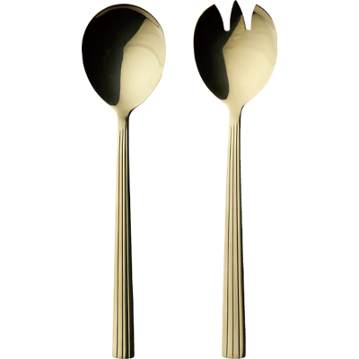 Aida Raw Salatsæt 2 Dele - Champagne Guld Aida Raw Salatsæt 2 Dele - Champagne Guld