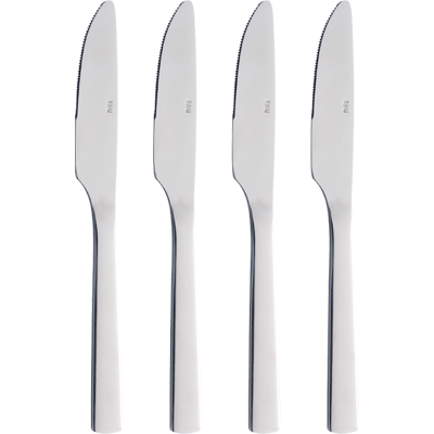 Aida Raw Kniv 4-Pak - Blank Stål Aida Raw Kniv 4-Pak - Blank Stål
