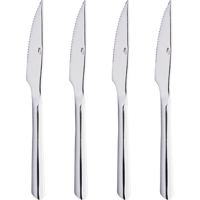 Aida Raw Steakkniv 4-Pak - Blank Stål Aida Raw Steakkniv 4-Pak - Blank Stål