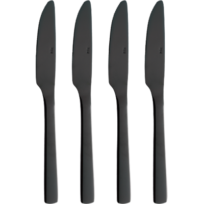 Aida Raw Kniv 4-Pak - Blank Sort Aida Raw Kniv 4-Pak - Blank Sort
