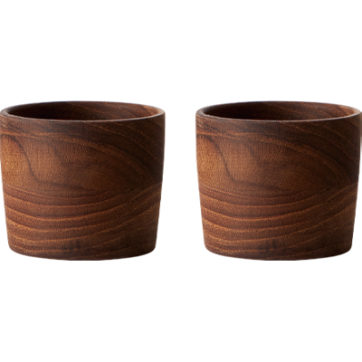 Aida Raw Teak Æggebæger 2-Pak Aida Raw Teak Æggebæger 2-Pak