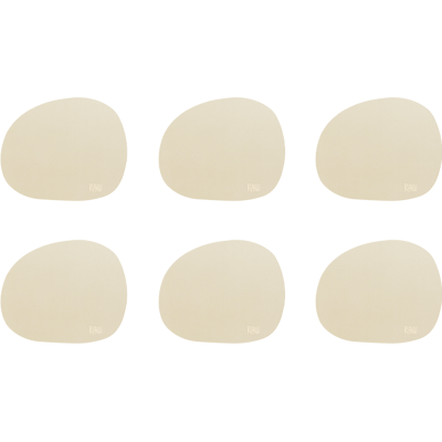 Aida Raw Silikone Coasters Glasbrikker 6-Pak - Spring Sand Aida Raw Silikone Coasters Glasbrikker 6-Pak - Spring Sand