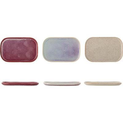 Bloomingville Addison Tallerken Rosa 22,5x14,5 Cm 3-Pak Stentøjsfade Bloomingville Addison Tallerken Rosa 22,5x14,5 Cm 3-Pak Stentøjsfade