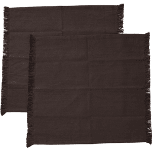 Muubs Umami Stofserviet 45x45 Cm 2-Pak - Sort/brun Muubs Umami Stofserviet 45x45 Cm 2-Pak - Sort/brun