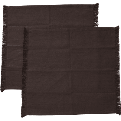 Muubs Umami Stofserviet 45x45 Cm 2-Pak - Sort/brun Muubs Umami Stofserviet 45x45 Cm 2-Pak - Sort/brun