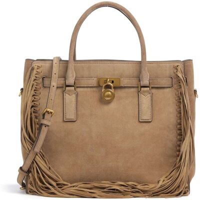 Michael Kors Hamilton Moderne Large Læder Håndtaske brun Michael Kors Hamilton Moderne Large Læder Håndtaske brun