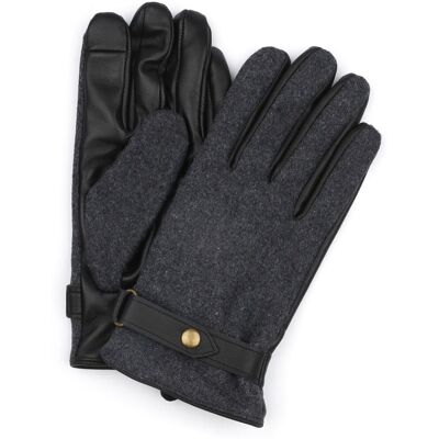Suitable Handske Wool Antraciet Læder Sort Grå Mørkegrå måle 8.5 Suitable Handske Wool Antraciet Læder Sort Grå Mørkegrå måle 8.5