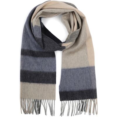 Profuomo Tørklæde Uld Colourblock Flerfarvet Beige Grå Blå Profuomo Tørklæde Uld Colourblock Flerfarvet Beige Grå Blå