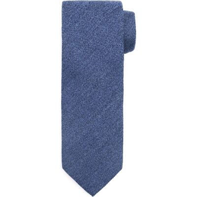 Suitable slips i uld og silke med fiskebensmønster, indigo Lyseblå Blå Suitable slips i uld og silke med fiskebensmønster, indigo Lyseblå Blå