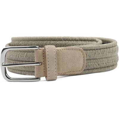 Profuomo Vokset Vævet Bælte Beige Khaki måle 105 Profuomo Vokset Vævet Bælte Beige Khaki måle 105