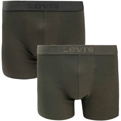 Levi's Boxershorts i 2-pak Grøn Mørkegrøn måle L Levi's Boxershorts i 2-pak Grøn Mørkegrøn måle L