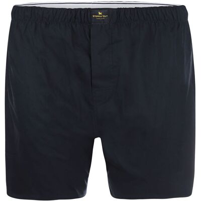 Steppin' Out boxershorts i navy poplin Mørkeblå måle S Steppin' Out boxershorts i navy poplin Mørkeblå måle S