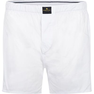 Steppin' Out Boxershorts Poplin Hvid måle S Steppin' Out Boxershorts Poplin Hvid måle S