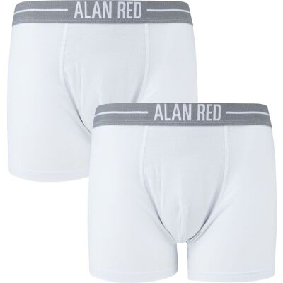 Alan Red boxershorts hvid 2-pak Hvid måle L Alan Red boxershorts hvid 2-pak Hvid måle L