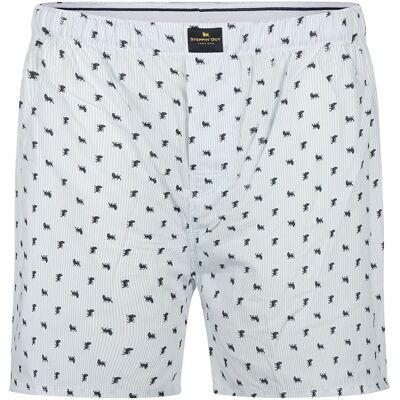 Steppin' Out Boxershorts med Lyseblåt Tryk Blå Hvid måle S Steppin' Out Boxershorts med Lyseblåt Tryk Blå Hvid måle S