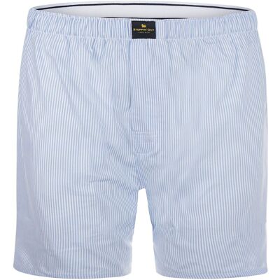 Steppin' Out Boxershorts i Poplin med Striber i Lyseblå Lyserød måle S Steppin' Out Boxershorts i Poplin med Striber i Lyseblå Lyserød måle S