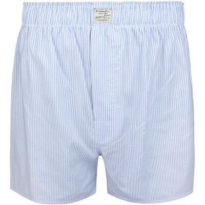 Steppin' Out boxershorts i stribet oxford, blå Blå måle S Steppin' Out boxershorts i stribet oxford, blå Blå måle S