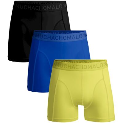 Muchachomalo boxershorts i mikrofiber 3-pak 34 Sort Blå Gul måle XXL Muchachomalo boxershorts i mikrofiber 3-pak 34 Sort Blå Gul måle XXL