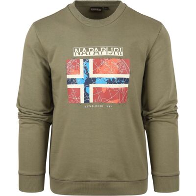 Napapijri Guiro Sweater Grøn måle XXL Napapijri Guiro Sweater Grøn måle XXL