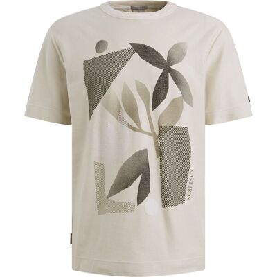 Cast Iron T-shirt Print Ecru Beige Off-white måle XL Cast Iron T-shirt Print Ecru Beige Off-white måle XL