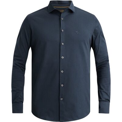 PME Legend Satin Jersey Skjorte Navy Blå Mørkeblå måle L PME Legend Satin Jersey Skjorte Navy Blå Mørkeblå måle L