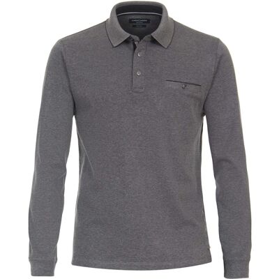 CASAMODA Langærmet Poloshirt Grå måle XL CASAMODA Langærmet Poloshirt Grå måle XL
