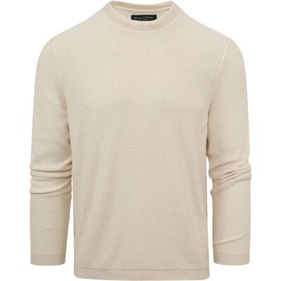 Marc O'Polo Trøje med rund hals i Ecru Off-white måle XXL Marc O'Polo Trøje med rund hals i Ecru Off-white måle XXL