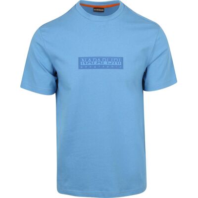 Napapijri T-shirt Logo Blå måle XL Napapijri T-shirt Logo Blå måle XL