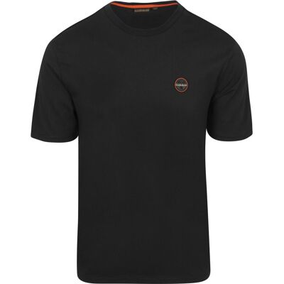 Napapijri Badge T-shirt Sort måle M Napapijri Badge T-shirt Sort måle M