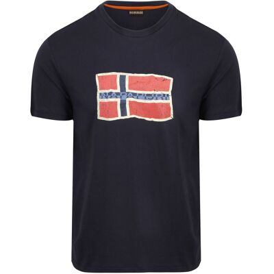 Napapijri T-shirt Mahsa Marineblå Blå Mørkeblå måle M Napapijri T-shirt Mahsa Marineblå Blå Mørkeblå måle M