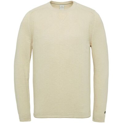 Cast Iron trøje i beige linned Beige måle XL Cast Iron trøje i beige linned Beige måle XL