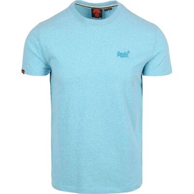 Superdry Klassisk T-shirt i Melange Blå Lyseblå måle XXL Superdry Klassisk T-shirt i Melange Blå Lyseblå måle XXL