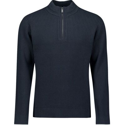 No Excess Half Zip Trøje Rib Marineblå Blå Mørkeblå måle 3XL No Excess Half Zip Trøje Rib Marineblå Blå Mørkeblå måle 3XL