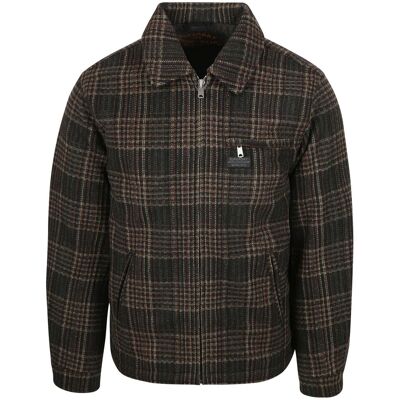 Superdry Overshirt Wool Blend Brunternet Flerfarvet Brun måle XL Superdry Overshirt Wool Blend Brunternet Flerfarvet Brun måle XL