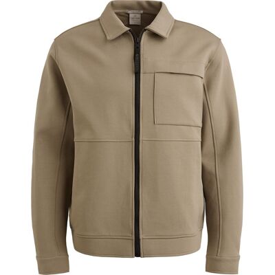 Cast Iron Overshirt Interlock Sweat Beige Khaki måle M Cast Iron Overshirt Interlock Sweat Beige Khaki måle M