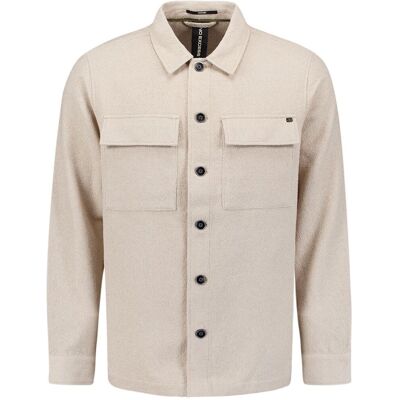No Excess Overshirt Bouclé Kit Beige Off-white måle M No Excess Overshirt Bouclé Kit Beige Off-white måle M