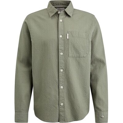 Cast Iron overshirt i vaffelstruktur – grøn Grøn måle M Cast Iron overshirt i vaffelstruktur – grøn Grøn måle M