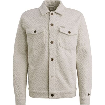 Cast Iron Overshirt Jacquard Ecru Off-white Beige måle M Cast Iron Overshirt Jacquard Ecru Off-white Beige måle M