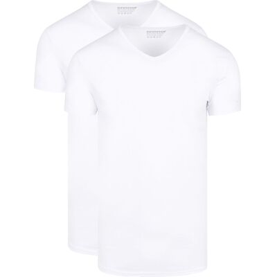 Garage 2-pak Basis T-shirt Bio V-hals Hvid måle L Garage 2-pak Basis T-shirt Bio V-hals Hvid måle L