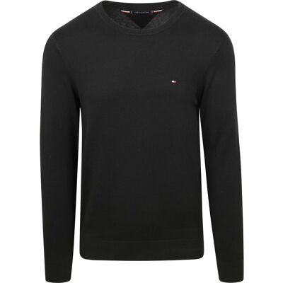 Tommy Hilfiger Pullover Essential Sort måle L Tommy Hilfiger Pullover Essential Sort måle L