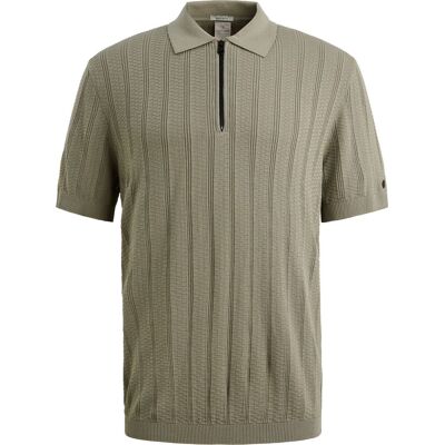 Cast Iron Half-Zip Polo Structure Grøn måle M Cast Iron Half-Zip Polo Structure Grøn måle M