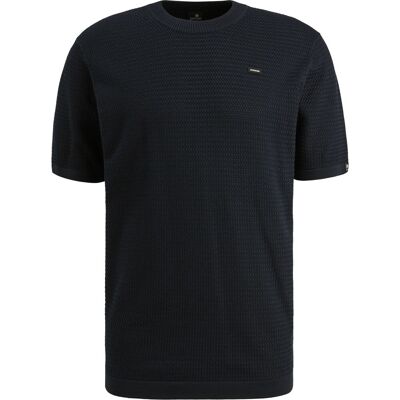 Vanguard Knitted T-Shirt Marineblå Blå Mørkeblå måle M Vanguard Knitted T-Shirt Marineblå Blå Mørkeblå måle M